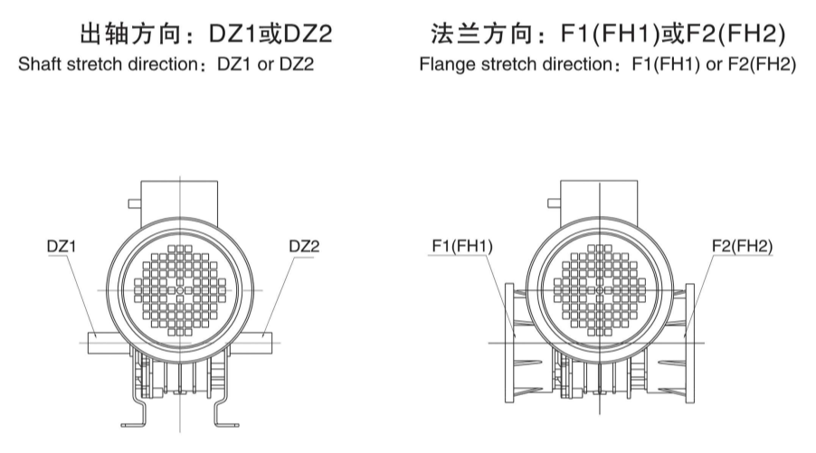 VF系列蝸輪蝸桿減速相關圖紙